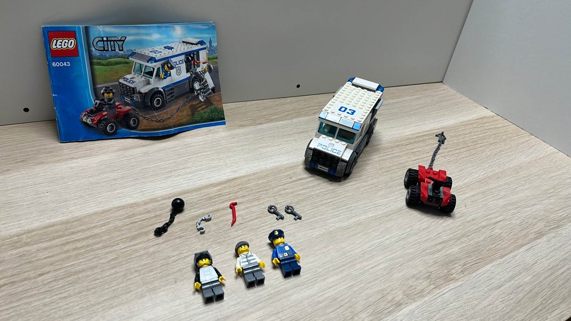 Lego city politie 60043 Prisoner Transporter, Lego, Ophalen of Verzenden, Complete set, Inclusief instructies