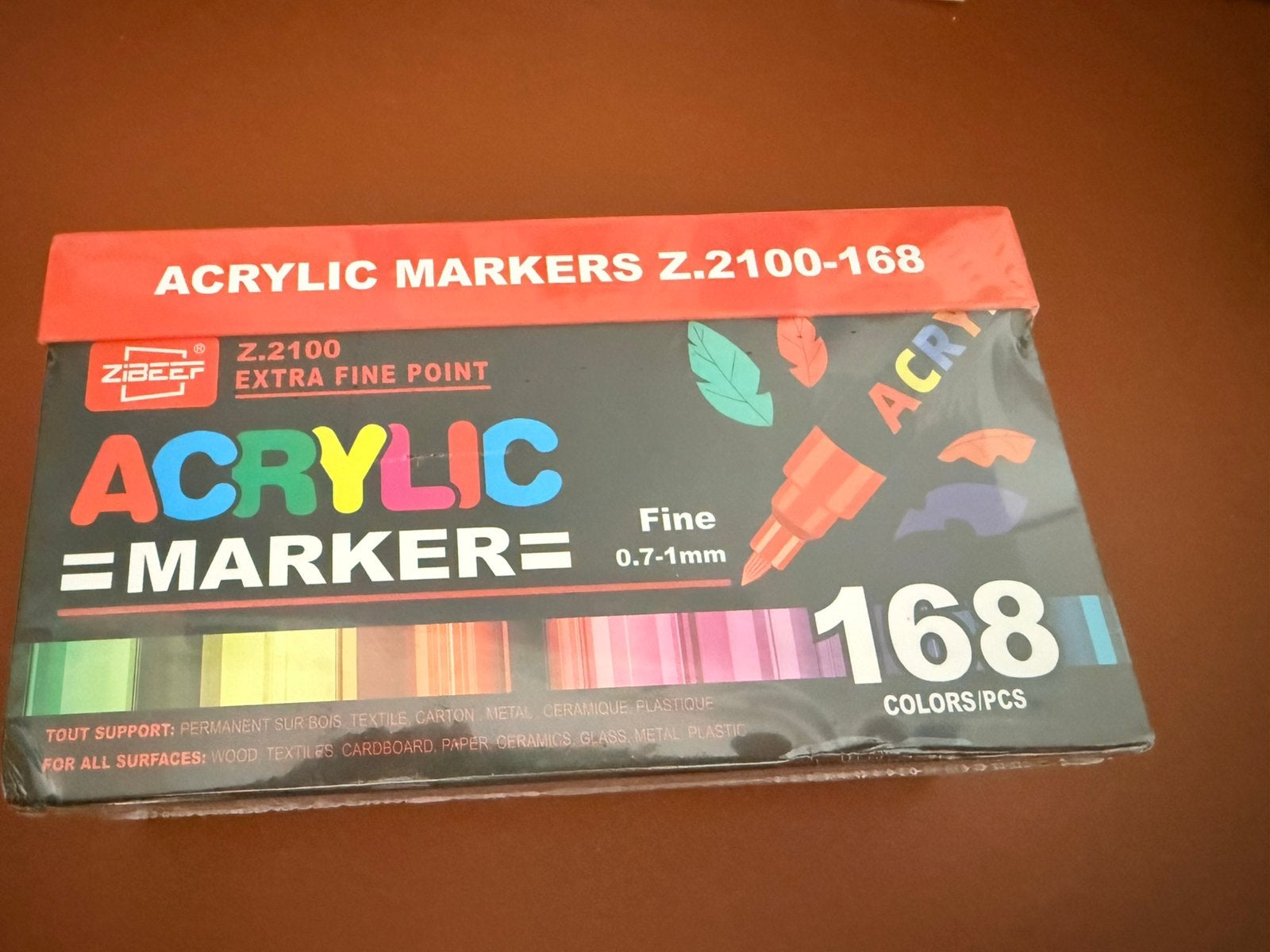 ZiBEEF Z.2100 acrylmarkers – 168 kleuren – NIEUW, Hobby en Vrije tijd, Tekenen, Ophalen of Verzenden, Nieuw, Overige typen