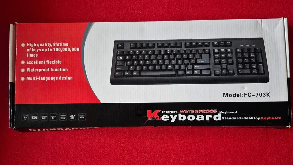 Nieuw X-TECH FC-703K Waterdicht Thais Toetsenbord usb, X-TECH, Nieuw, Ophalen of Verzenden, Qwerty