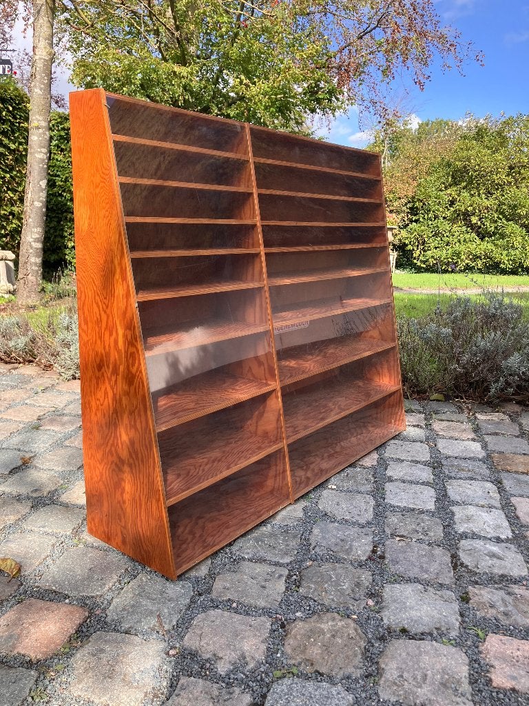 Vintage pitch pine vitrinekast, Antiek en Kunst, Ophalen