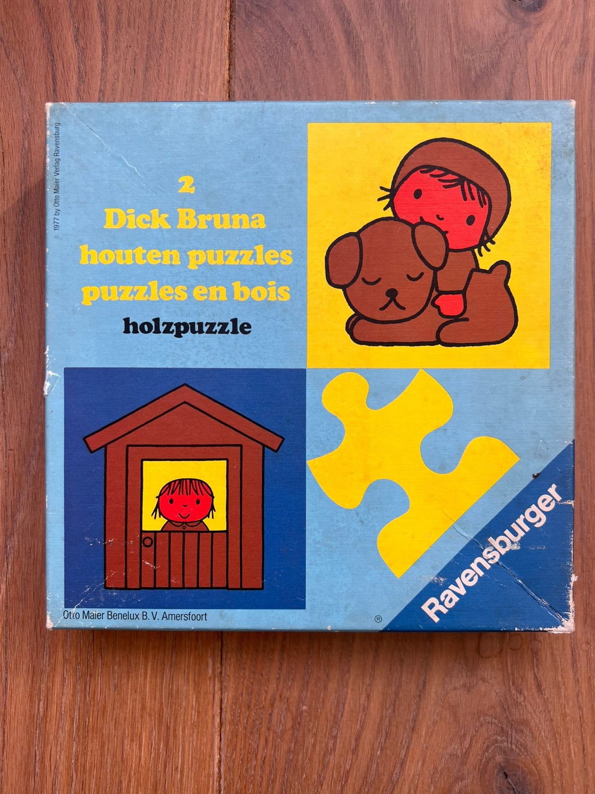 Vintage Dick Bruna houten puzzels (2 stuks), Gebruikt, Ophalen of Verzenden, Van hout, Minder dan 10 stukjes