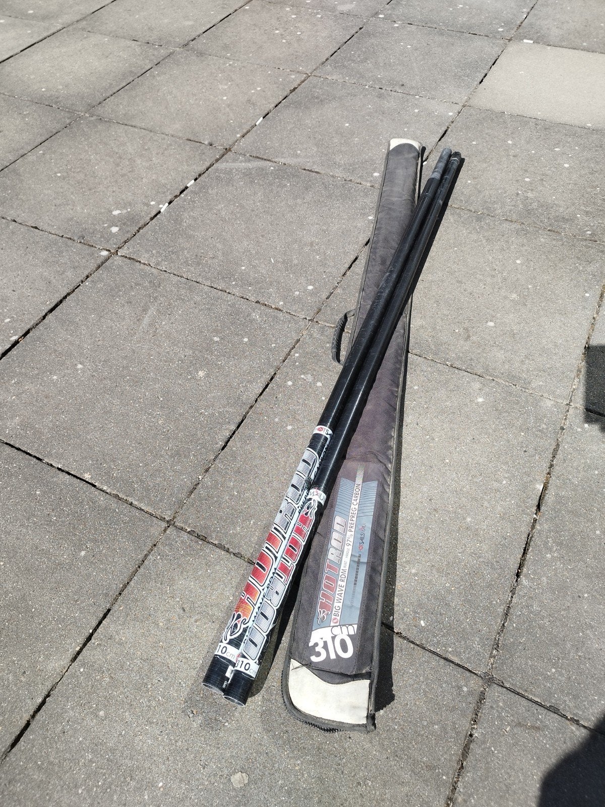 Hotsails Hotrod RDM mast 310cm 97% carbon, Watersport en Boten, Verzenden, Gebruikt, Minder dan 15 m²