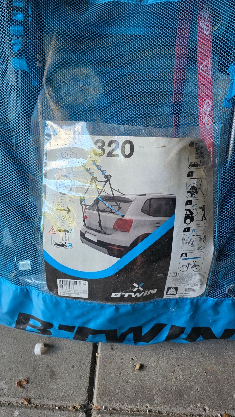 B'Twin 320 Achterklep Fietsendrager voor 2 fietsen, Ophalen of Verzenden, 2 fietsen, Gebruikt, Achterklepdrager