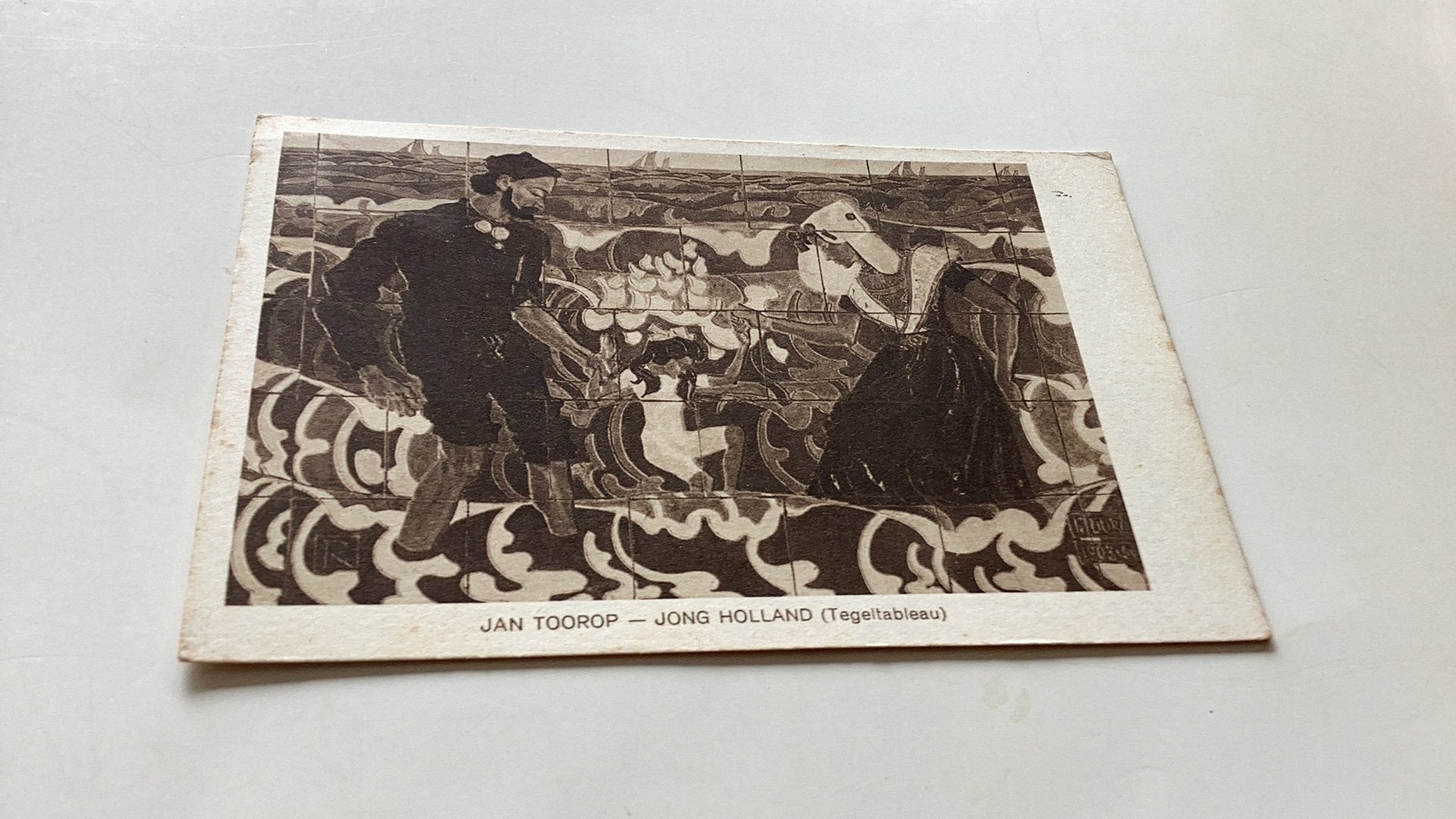 Den Haag 1935 Jan Toorop Jong Holland tegeltableau, Verzamelen, Ophalen of Verzenden, 1920 tot 1940, Zuid-Holland