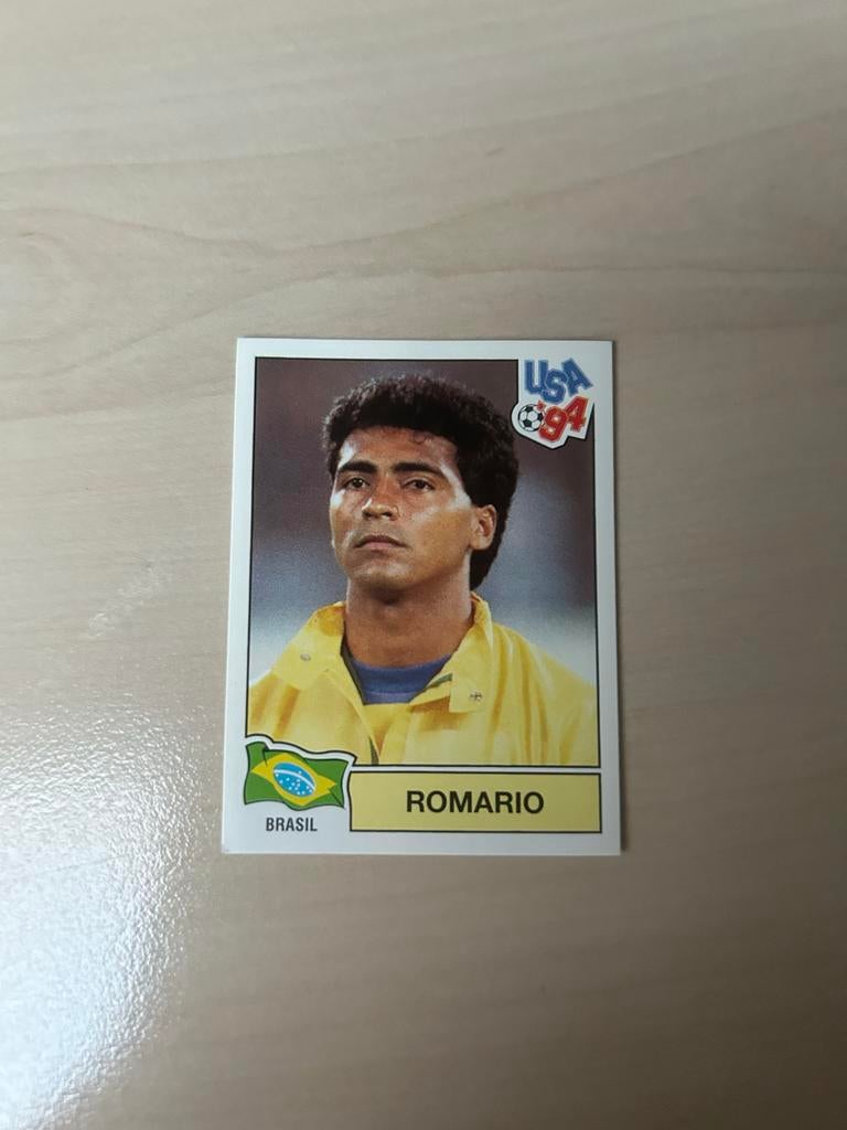 Panini USA 94 Voetbalsticker Romario Brazilië, Verzamelen, Ophalen of Verzenden, Zo goed als nieuw, Sport