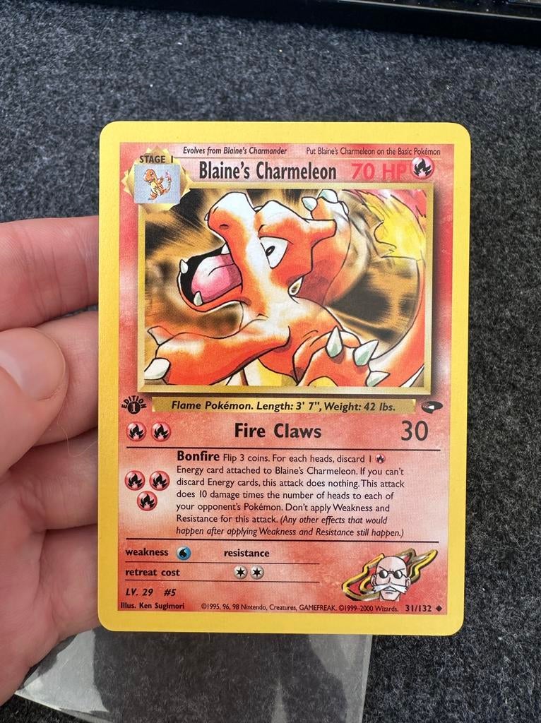 Blaine’s Charmeleon 1st edition - Gym Challenge, Ophalen of Verzenden, Zo goed als nieuw