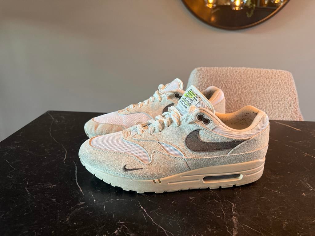 Nike Air Max 1 Ironstone maat 47,5, Kleding | Heren, Ophalen, Zo goed als nieuw, Sneakers of Gympen