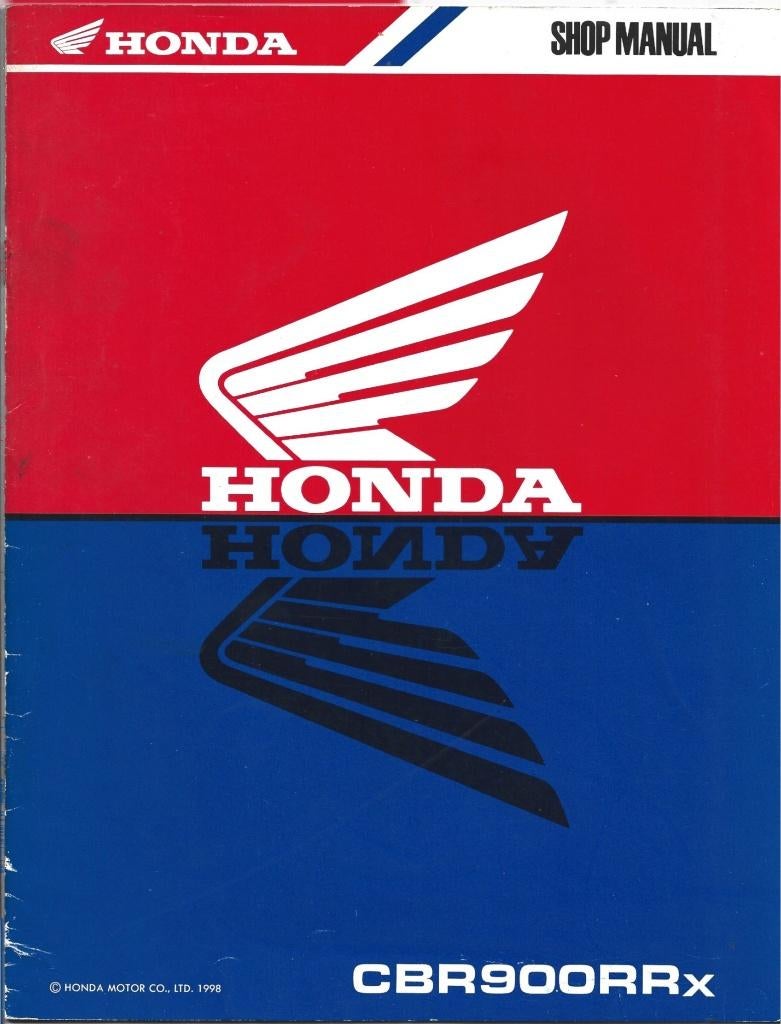 Honda CBR900 RR x addendum shop manual motor 1998, Motoren, Handleidingen en Instructieboekjes, Ophalen of Verzenden, Honda