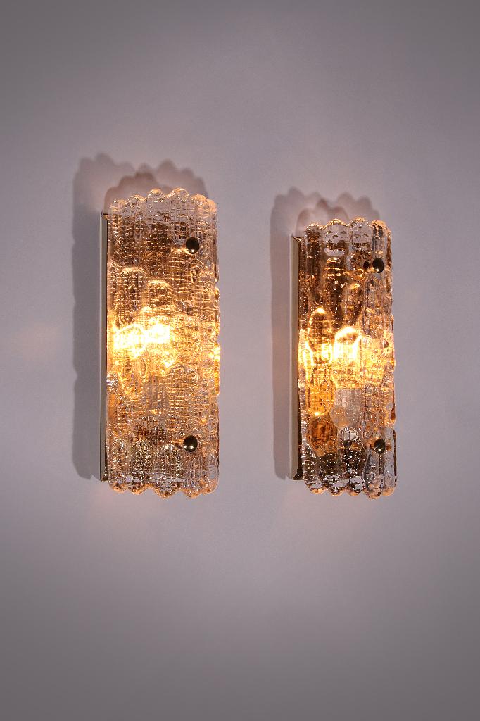 Wall Lamps by Carl Fagerlund, Orrefors glass  model Gefion, Ophalen of Verzenden, Zo goed als nieuw, Glas, Denmark Design