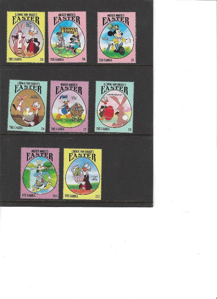 Mi 1834-1841 Disney. Gambia. Postfris, Ophalen of Verzenden, Postfris, Overige thema's
