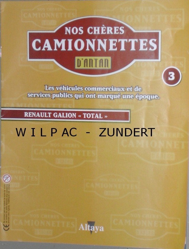 Boekje nos cheres camionnettes. Altaya # 3. Renault. Galion., Ophalen of Verzenden, Nieuw, Renault