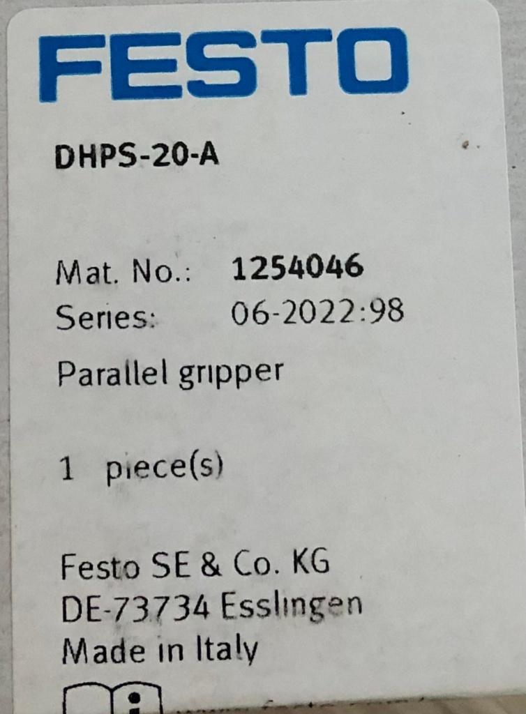 FESTO - Parallel Gripper - Grijper - DHPS-20-A - 1254046, Ophalen of Verzenden, Nieuw