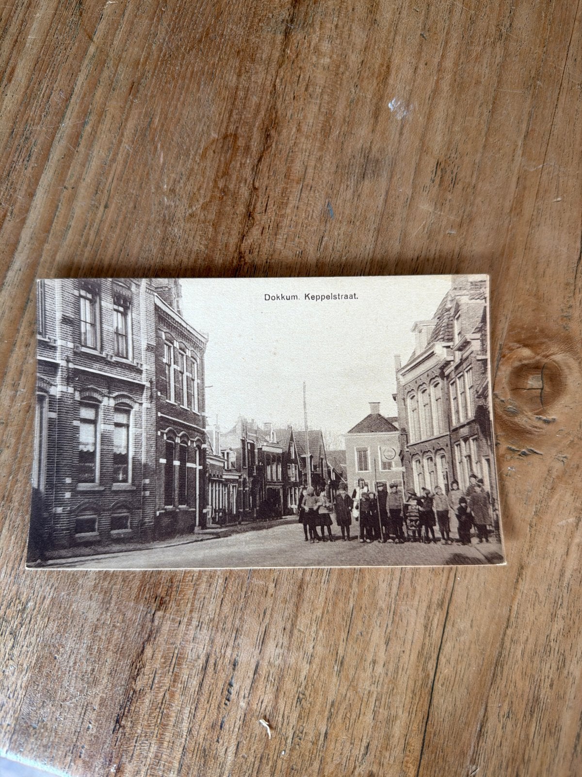 Oude ansichtkaart Dokkum Keppelstraat, Friesland, Ophalen of Verzenden, Voor 1920, Gelopen, Friesland
