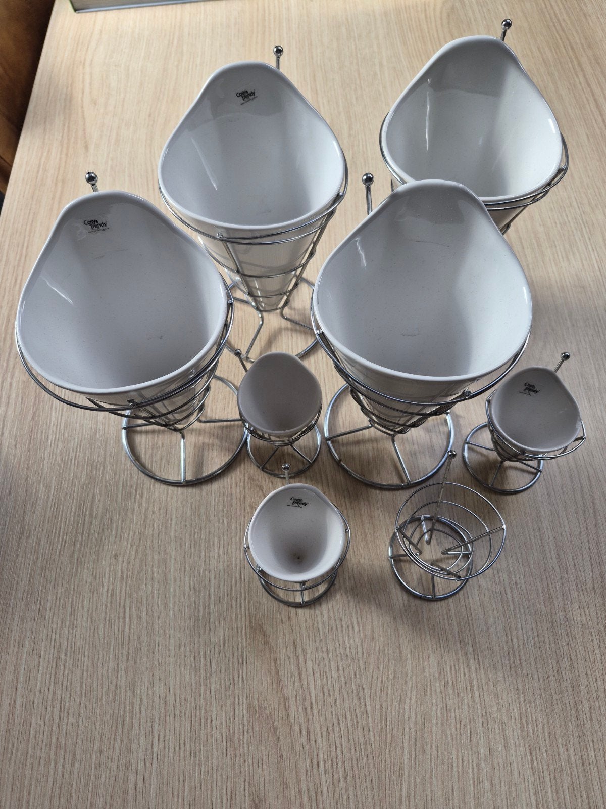 Frietbakjes met houders - Cozy Trendy, Ophalen of Verzenden, Overige materialen, Overige stijlen