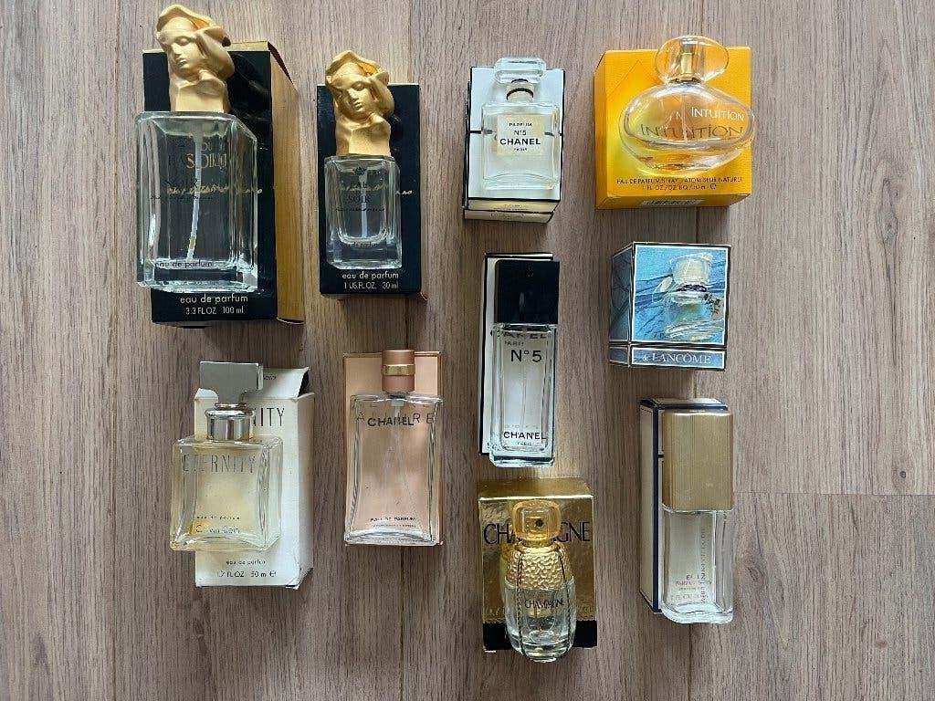Lege parfumflesjes - Eau du Soir, Chanel, Champagne, Ophalen of Verzenden, Gebruikt, Parfumfles
