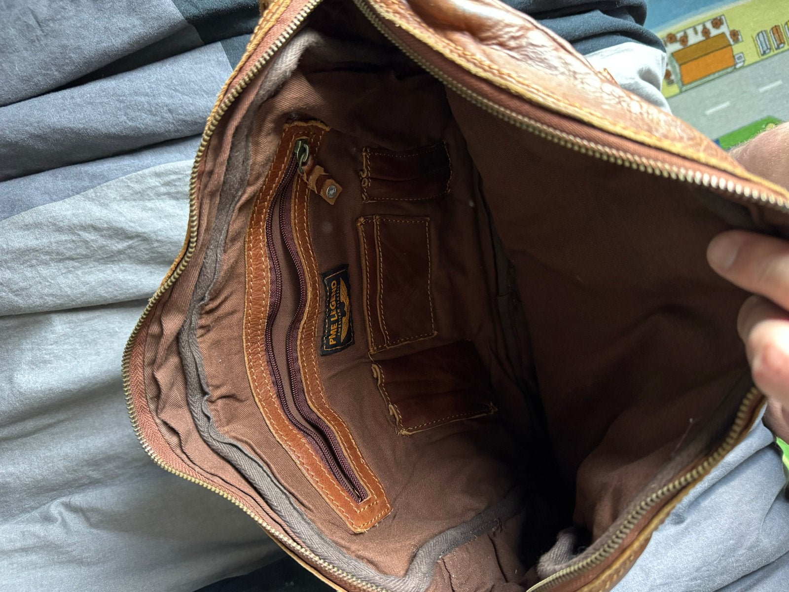 PME Legend Leren Akte/Laptop Tas - Bruin, Sieraden, Tassen en Uiterlijk, Tassen | Schoudertassen, Gebruikt, Bruin, Leer, Ophalen