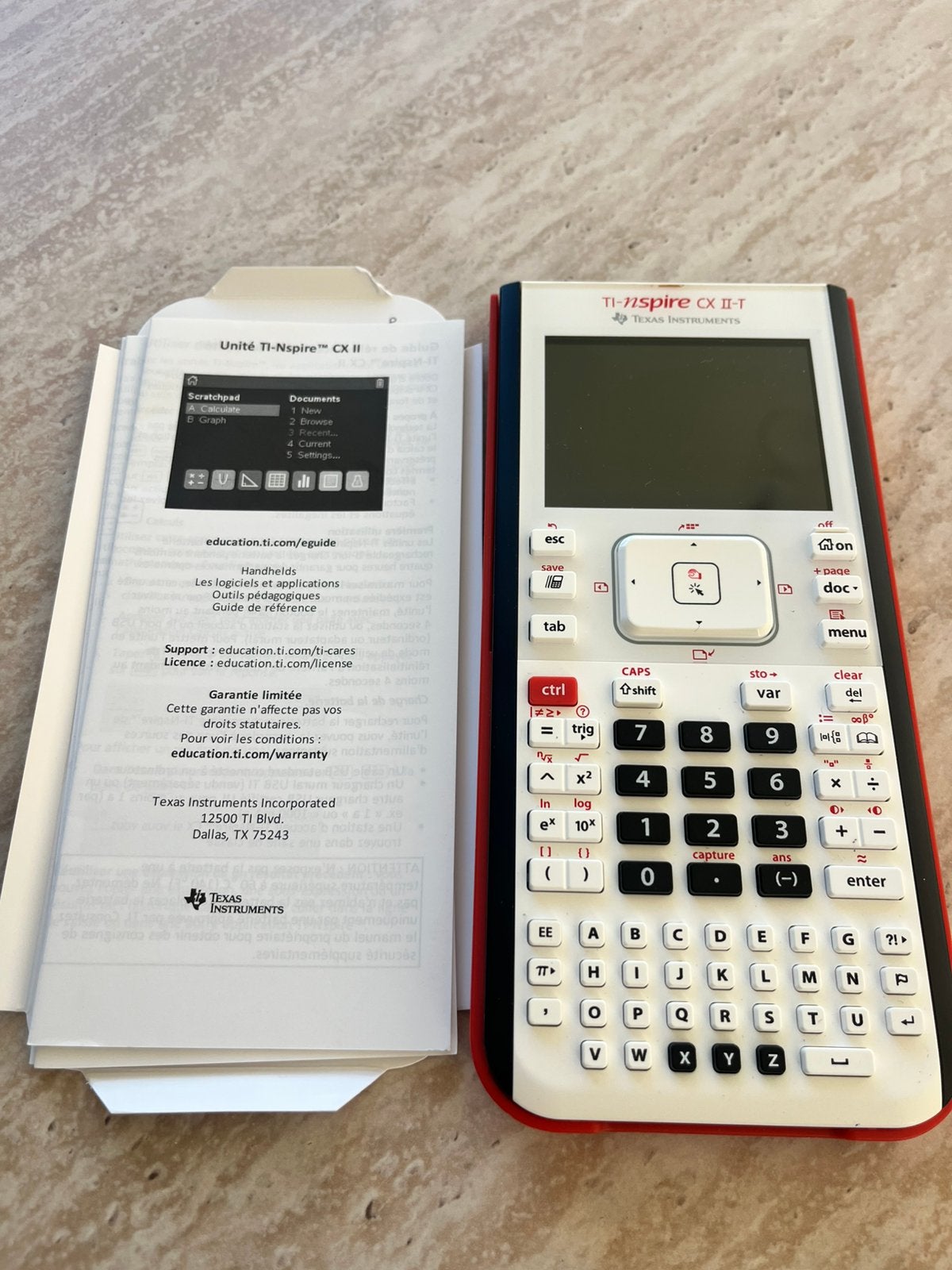 TI-Nspire CX II-T – Zeer nette staat / Excellent condition, Diversen, Ophalen of Verzenden, Grafische rekenmachine, Zo goed als nieuw