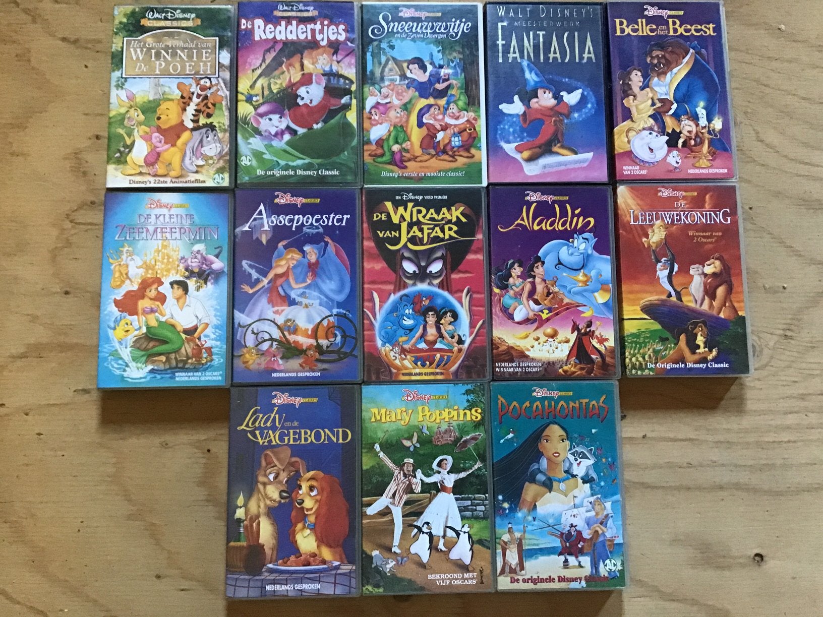 13 Originele Disney VHS video banden in goede staat., Cd's en Dvd's, Alle leeftijden, Ophalen of Verzenden, Zo goed als nieuw