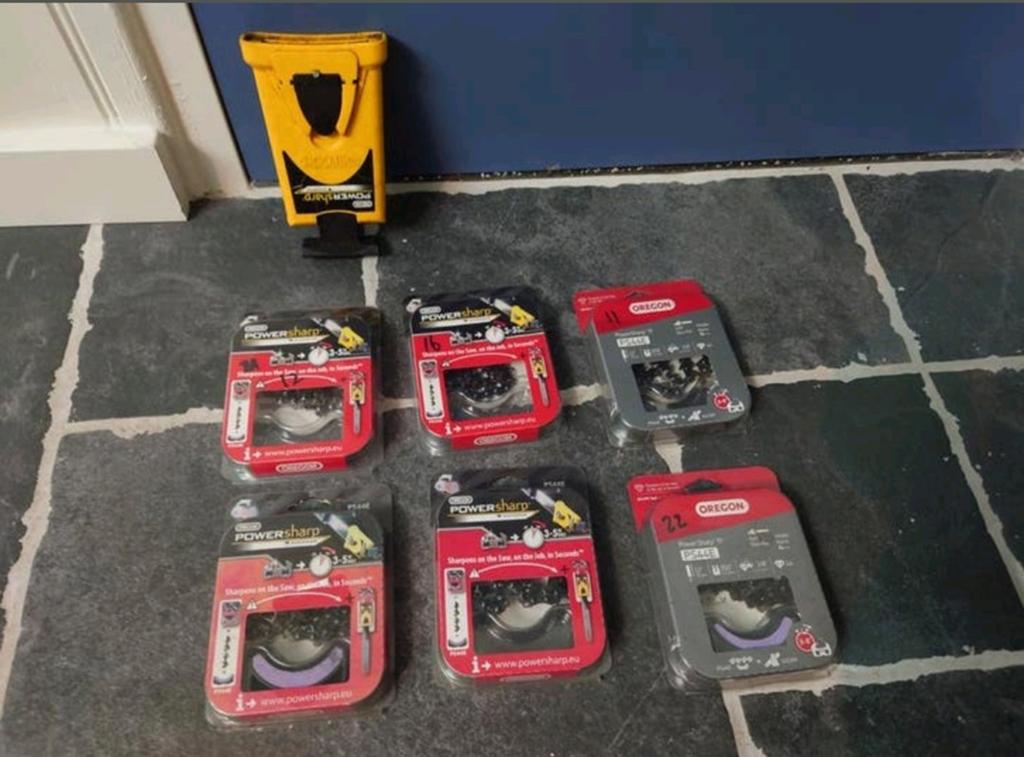 6 Oregon PS44E PowerSharp Kettingzaag kettingen met slijper, Ophalen of Verzenden, Gebruikt, Kettingzaag, Oregon