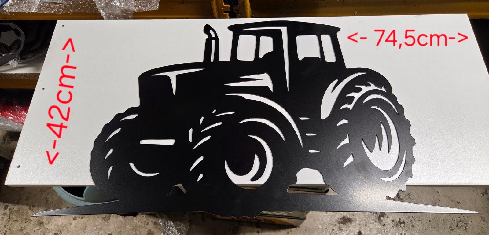 Metalen tractor decoratie - Wanddecoratie, Ophalen of Verzenden, Nieuw, Zwart, Metaal