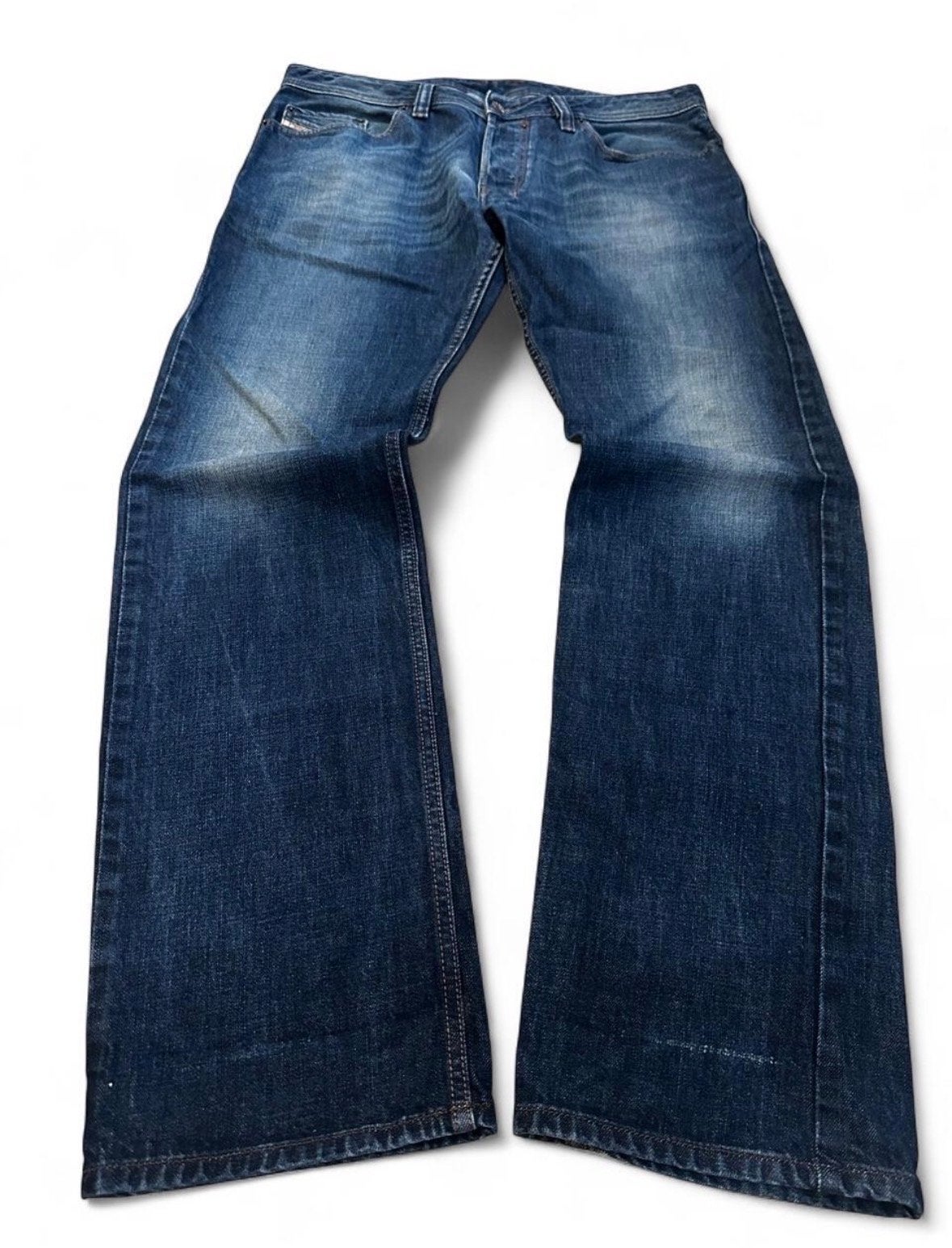 Diesel Safado Jeans 34x32 Donkere Wassing Slim Straight Kato, Ophalen of Verzenden, Zo goed als nieuw, Blauw, W33 - W34 (confectie 48/50)