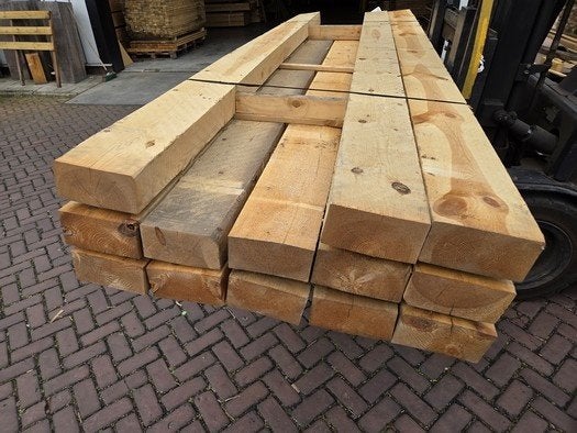 13 Rustieke Grenen Balken 10x20 cm / 3.60 m lang - nr: V6, Ophalen, Nieuw, 250 cm of meer, Balken