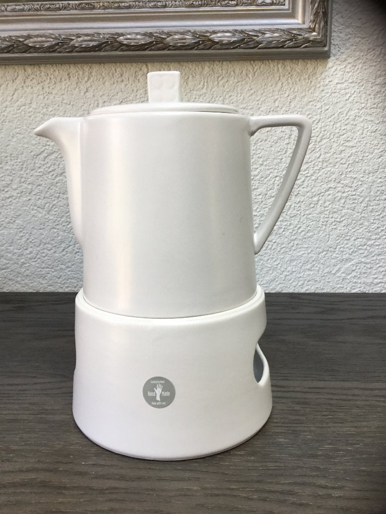 Bredemeijer Lund theepot, Bredemeijer, Zo goed als nieuw, Steen/keramiek, Wit