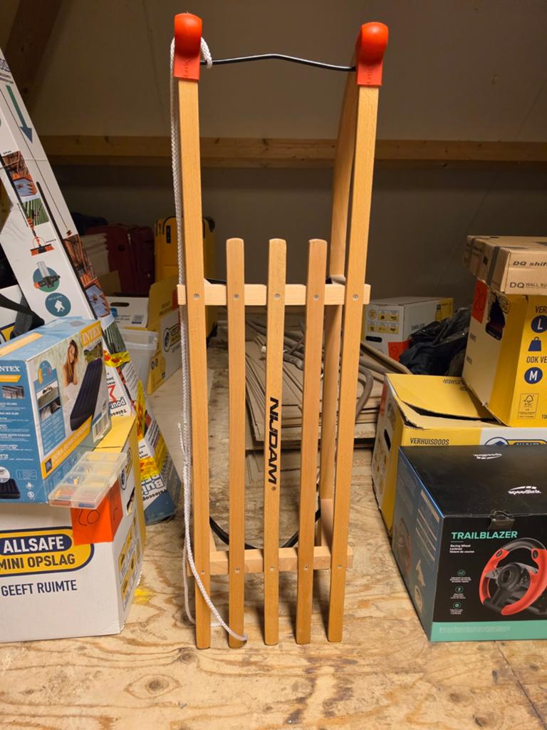 Nijdam Davos 1000 Houten Slee, Ophalen, Gebruikt, Hout