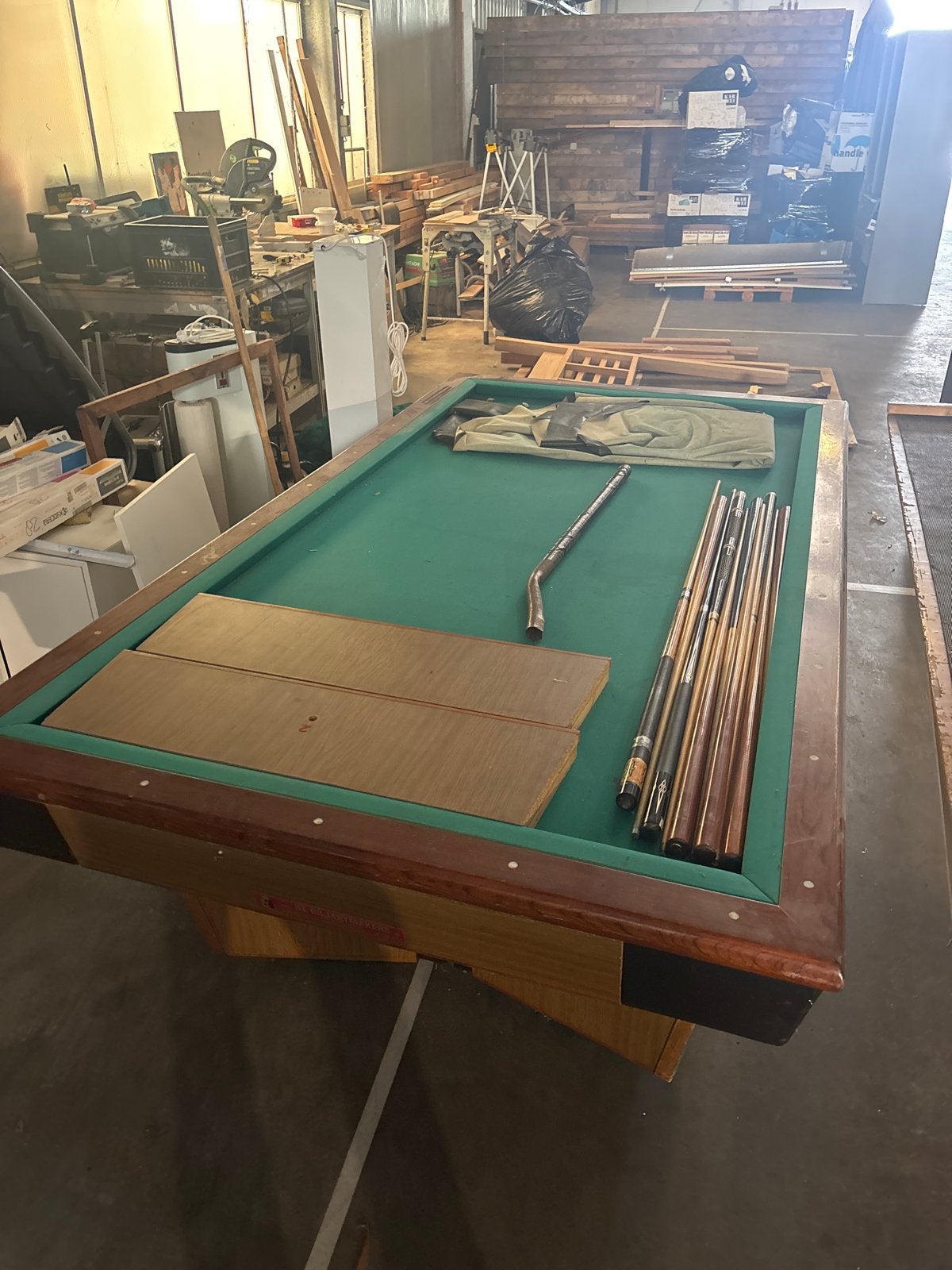 Biljarttafel van De Biljartmakers (142x257 cm), Ophalen, Gebruikt, Biljarttafel