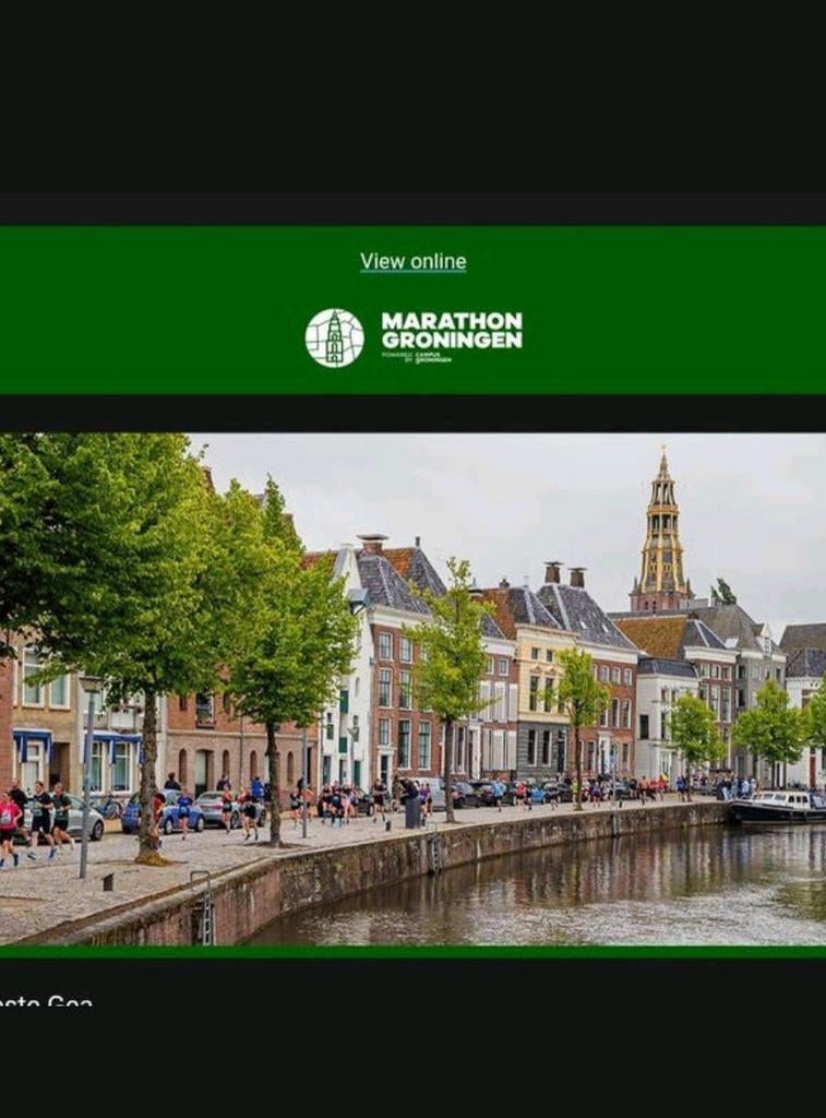 Marathon ticket Groningen, Tickets en Kaartjes, Eén persoon, 1 overnachting