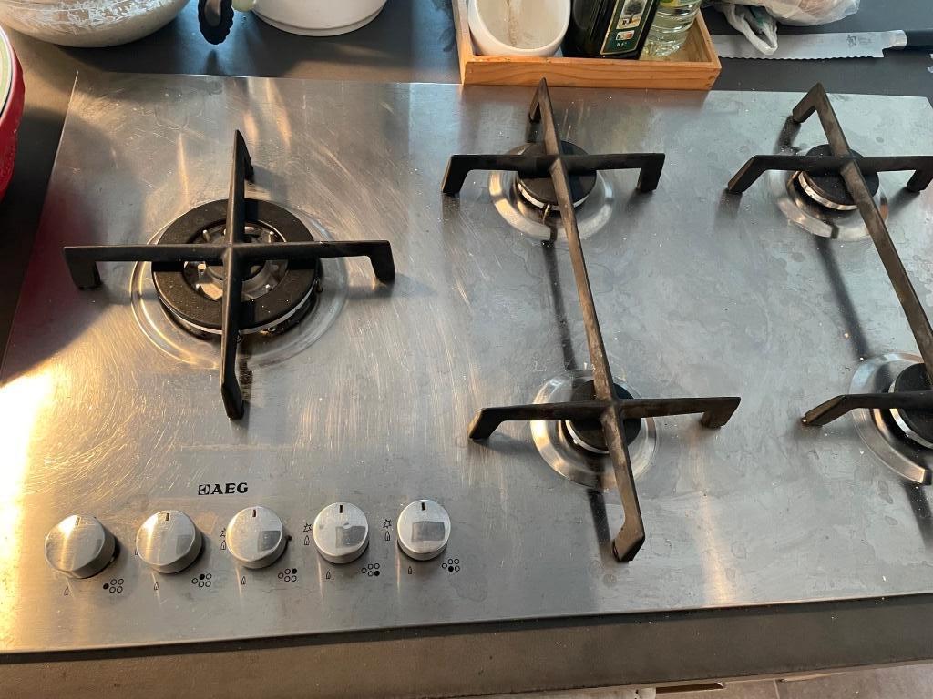 gas kookplaat AEG, Ophalen, Gebruikt, Inbouw, Gas