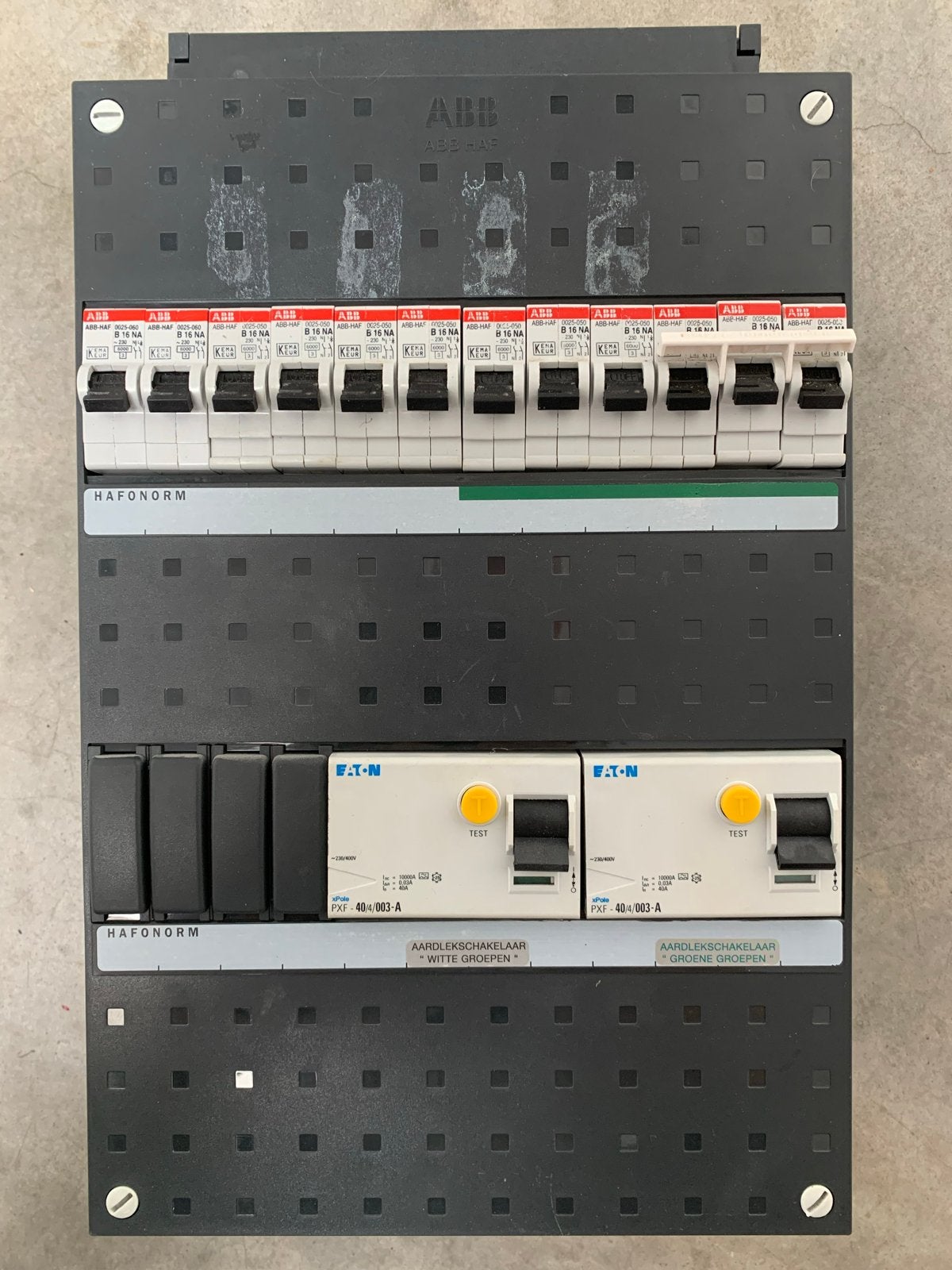 Hafonorm Groepenkast met ABB en Eaton componenten, Ophalen, Gebruikt, ABB, Groepenkast