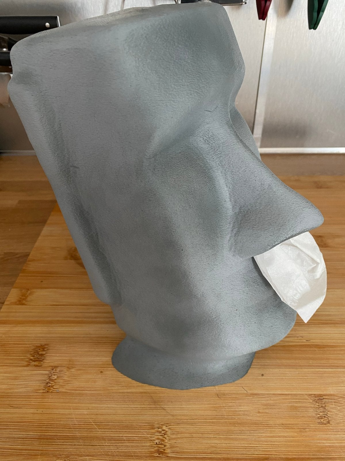 Grappige Moai Beeld Tissuehouder - Grijs, Overige stijlen, Nieuw, Kunststof, Ophalen of Verzenden