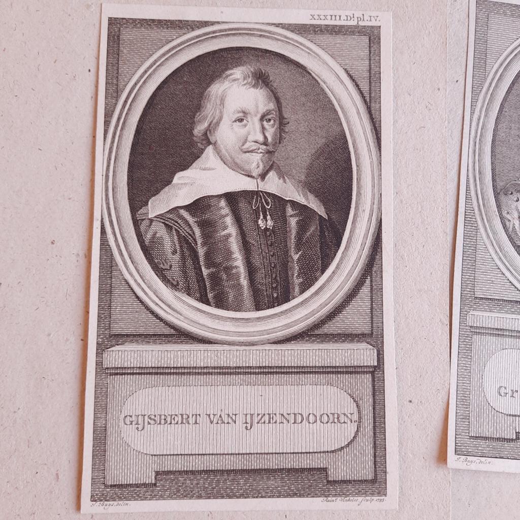 Vier Antieke Gravures Vooraanstaande Hollanders, Antiek en Kunst, Verzenden