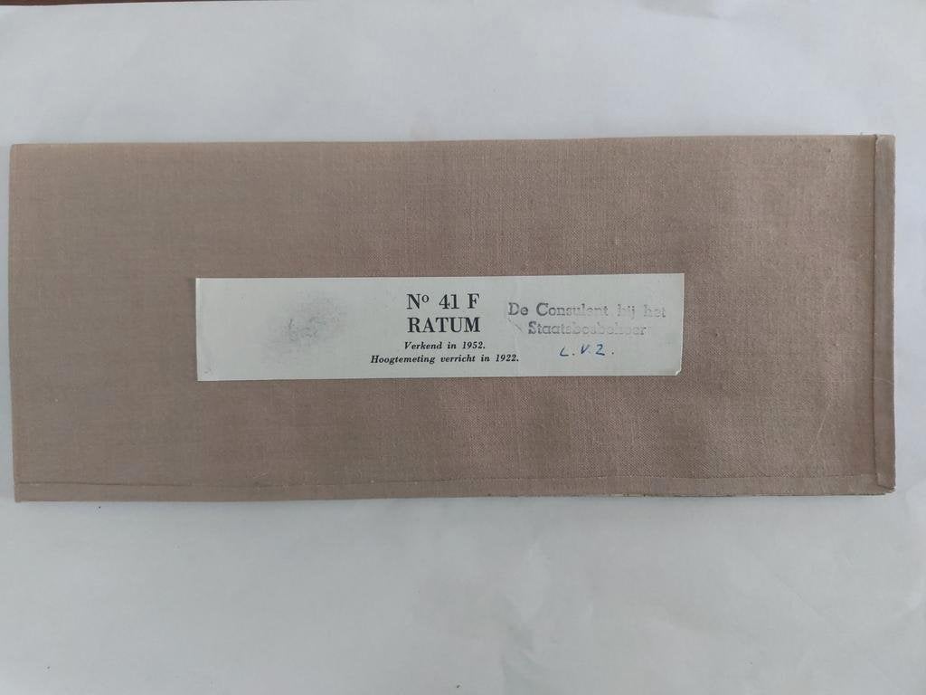 41F Stafkaart op linnen 1955 Ratum Sutlohn Wenning Veld, Ophalen of Verzenden, 1800 tot 2000, Nederland, Departement van Defensie