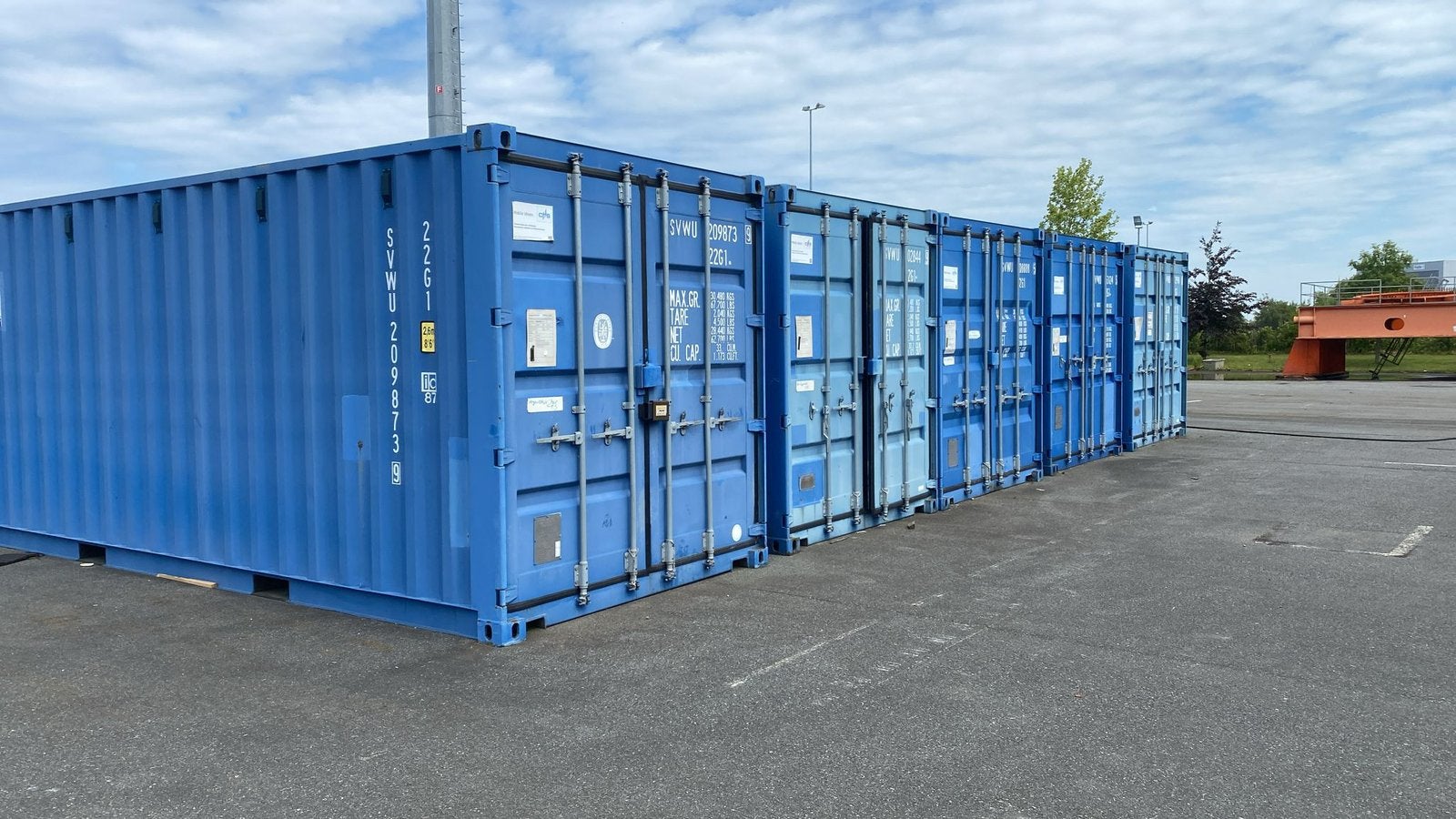 Opslagcontainer 20ft - Diverse kleuren beschikbaar, Ophalen