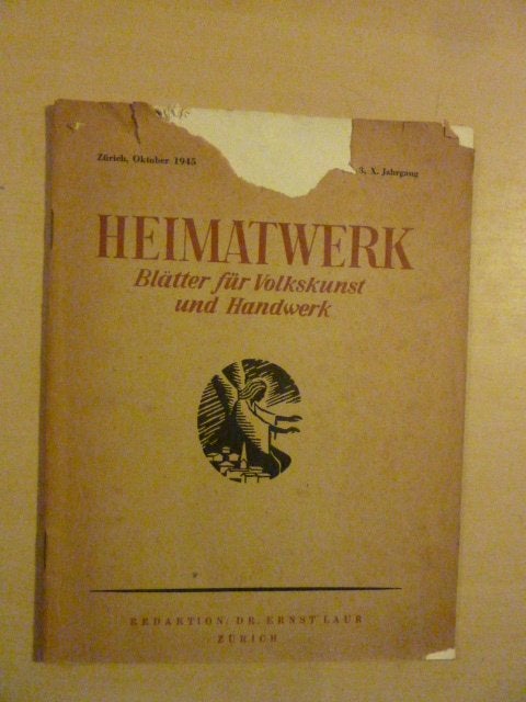 Heimatwerk Volkskunst Handwerk - Oktober 1945, Boeken, Ophalen of Verzenden, Gelezen, Muziek, Film of Tv