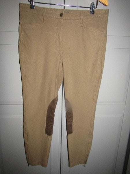 G761 Cambio mt 42 broek riding lichtbruin army paardrij, Kleding | Dames, Broeken en Pantalons, Cambio, Bruin, Verzenden, Maat 42/44 (L)