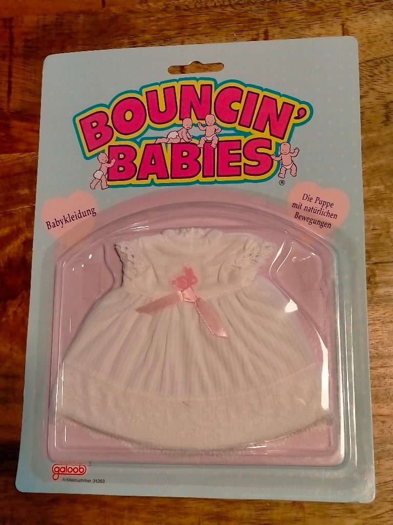 Bouncing Baby's babykleding pop Galoob uitgave jurkje 1, Verzamelen, Ophalen of Verzenden, Zo goed als nieuw, Pop