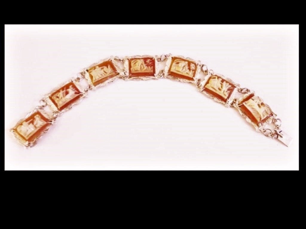 Italiaanse Zilveren Armband met 7 Bijzonder Griekse Goden!, Verzenden, Zilver, Armband