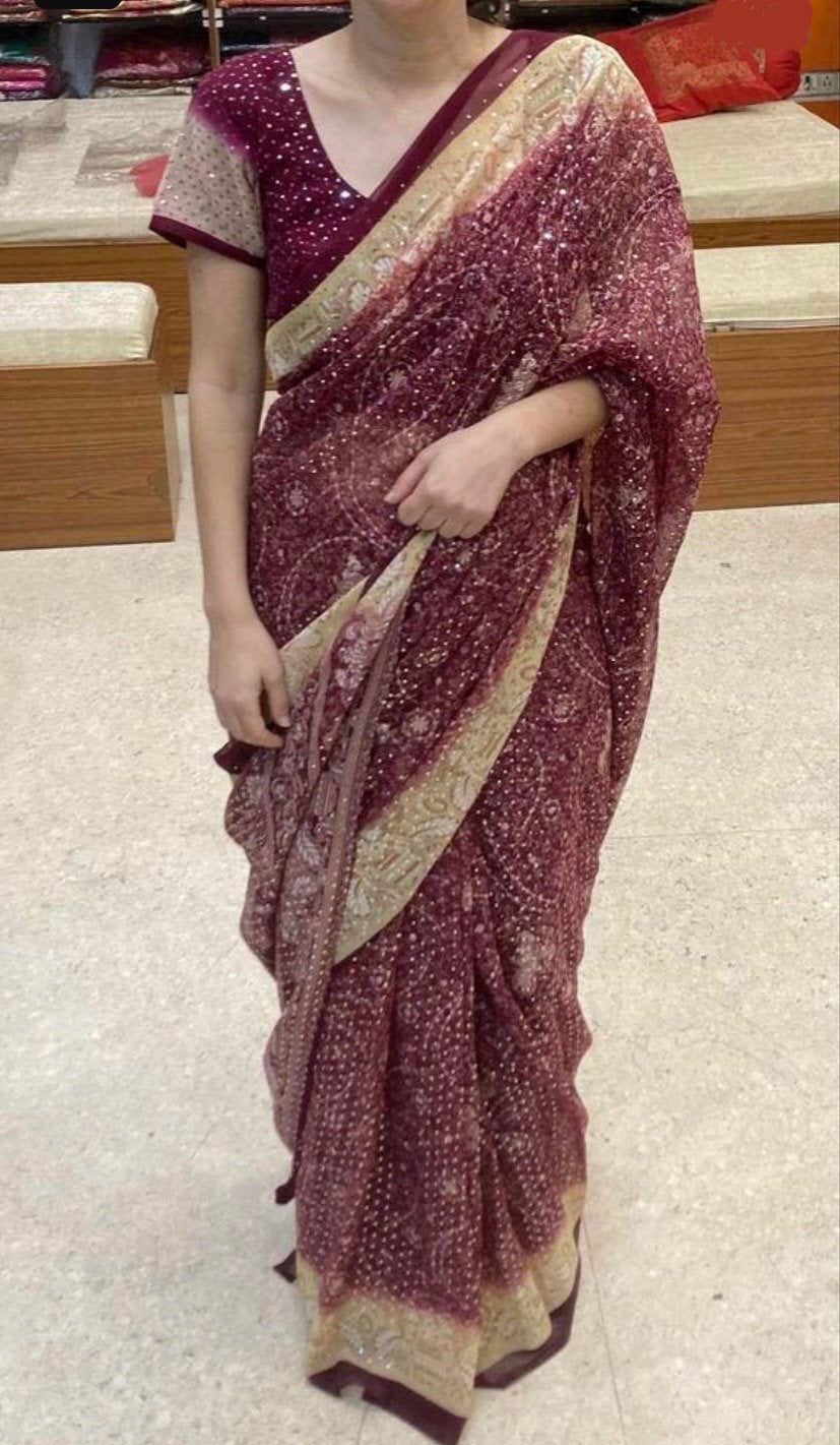 Indiase Saree nieuw, Kleding | Dames, Nieuw, Ophalen of Verzenden, Maat 36 (S), Rood