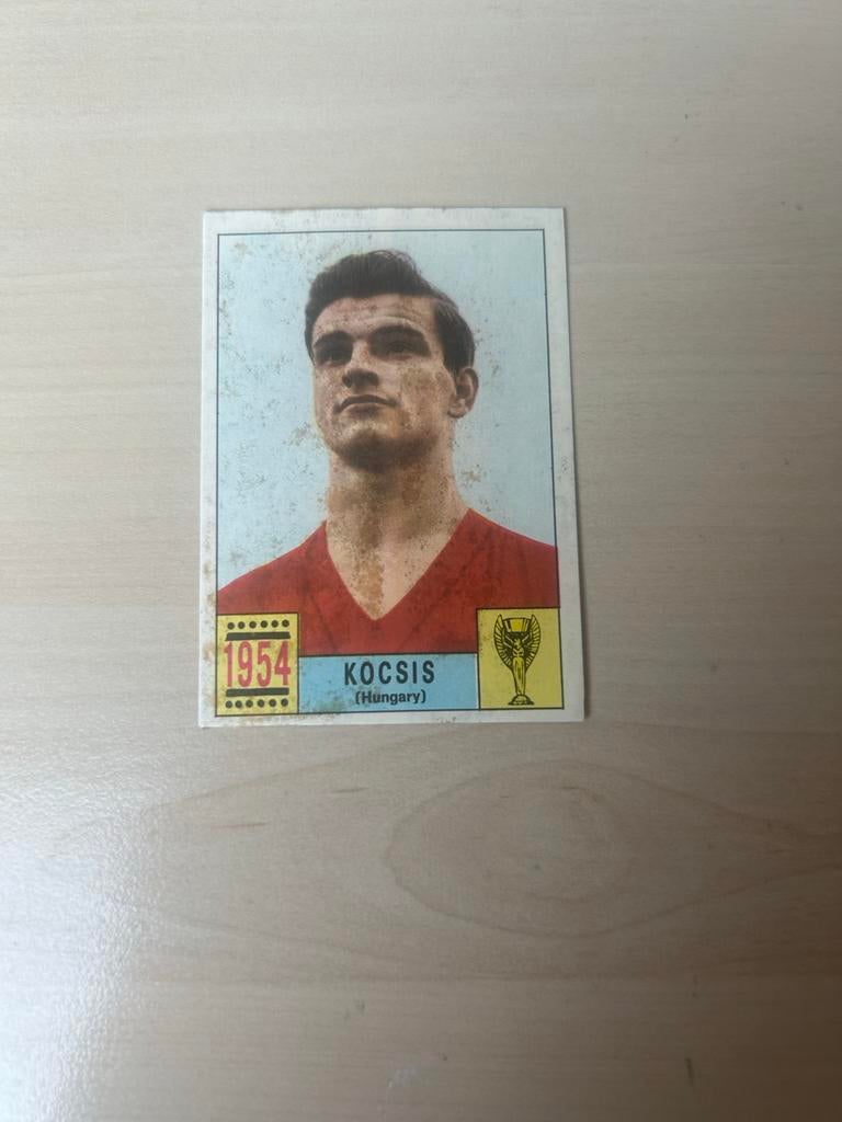 Vintage Panini Mexico 70 Voetbalplaatje Kocsis 1954, Ophalen of Verzenden, Gebruikt, Plaatje