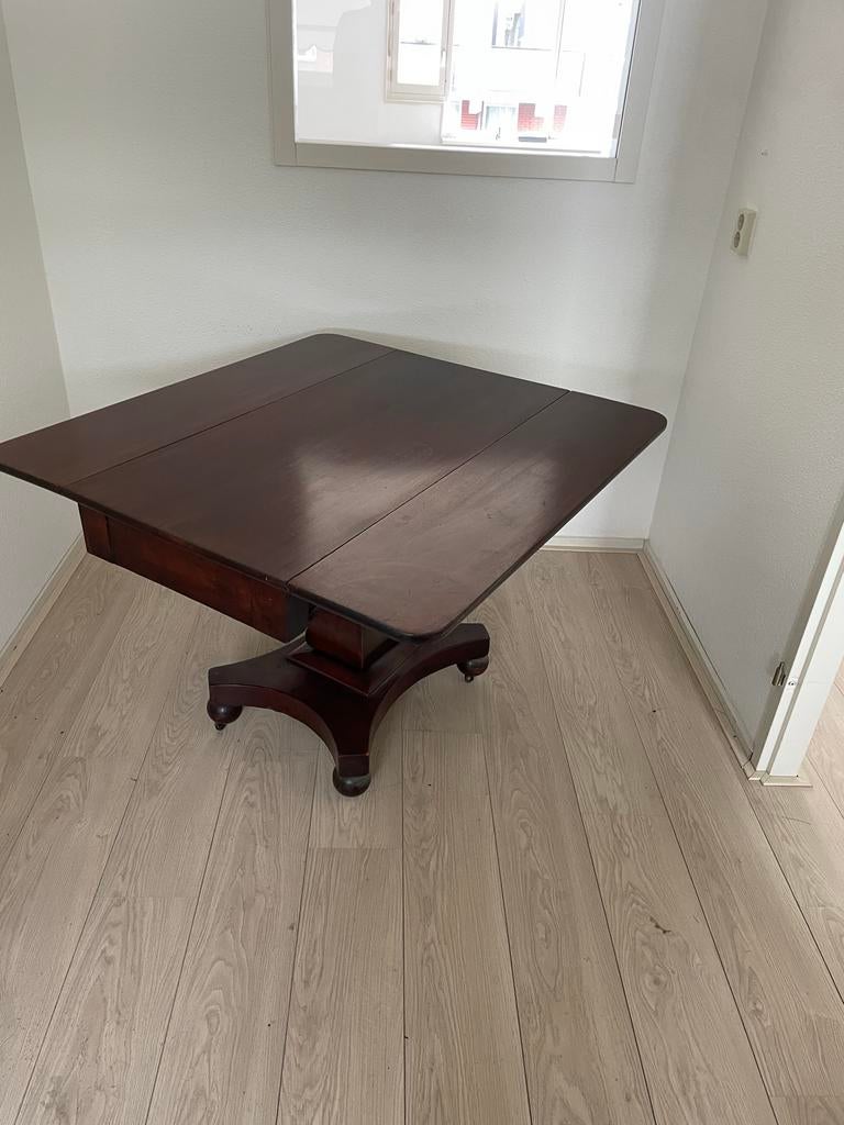 Antieke hangoortafel - Mahoniehout, Ophalen