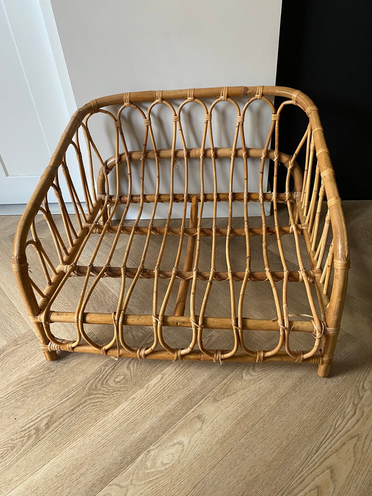Rotan Ibiza look dierenmand/hondenmand/poezenmand, Ophalen, Gebruikt, Riet