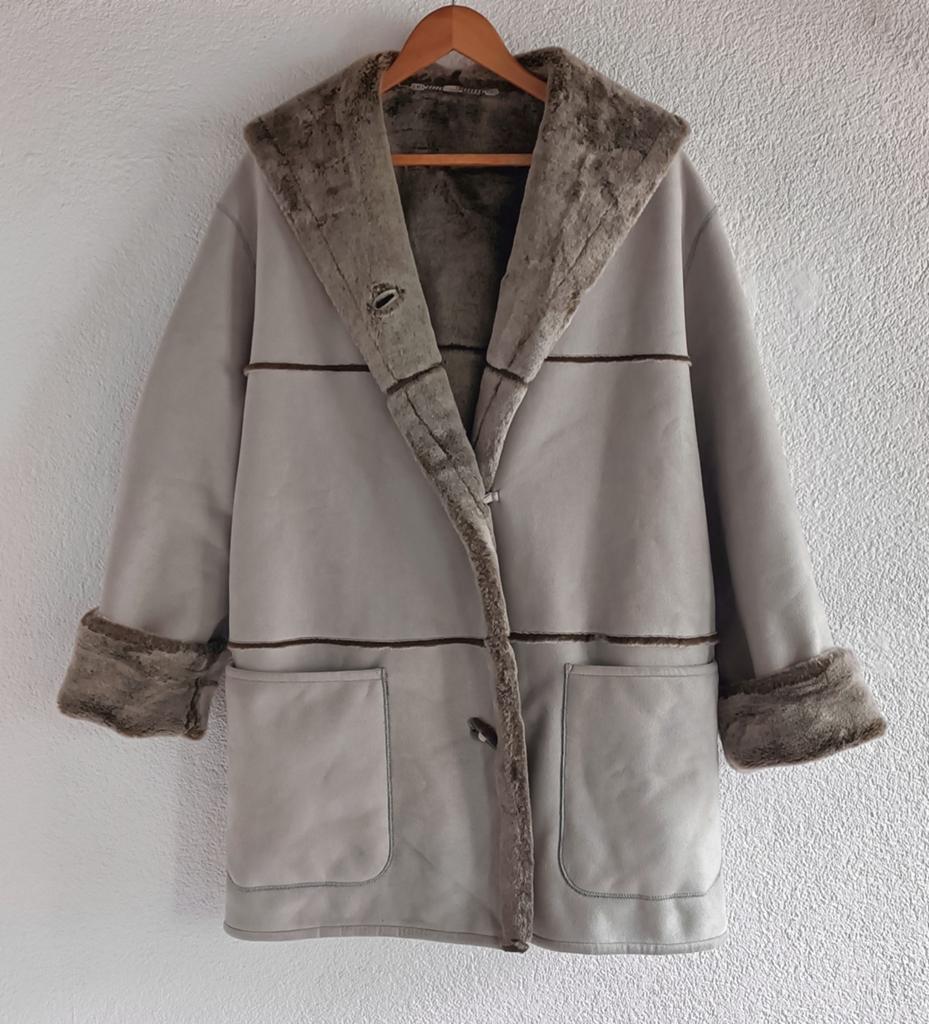 Prachtige Delmod winterjas suède look mt 46/48, Ophalen of Verzenden, Zo goed als nieuw, Maat 46/48 (XL) of groter