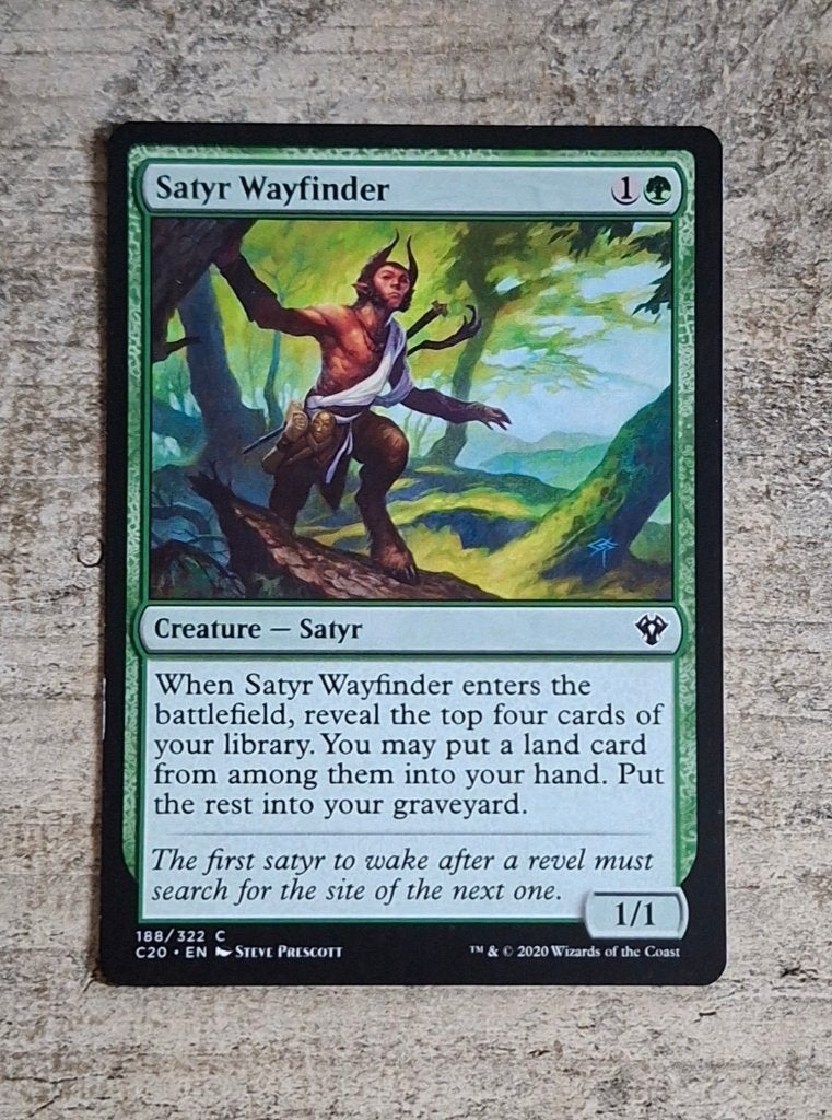 Satyr Wayfinder - Magic the Gathering, Verzenden, Gebruikt, Losse kaart