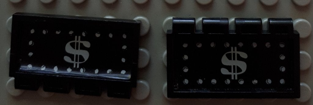 2873pb01 (2) black 2x Hinge Train Gate 2 x 4 with Dollar S, Ophalen of Verzenden, Gebruikt