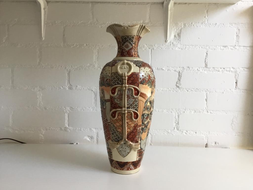 Antieke Japanse Satsuma Vaas - Handgeschilderd, Ophalen of Verzenden