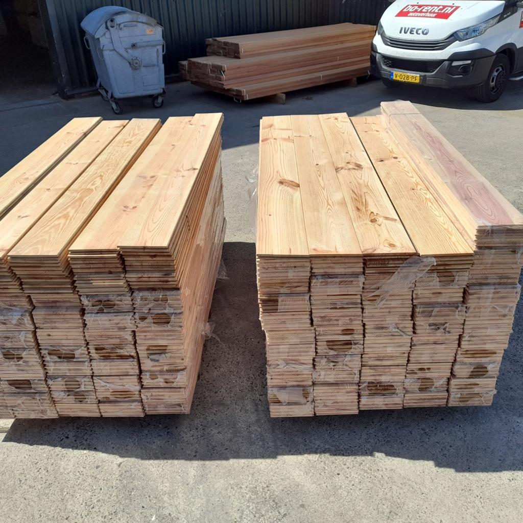 Nieuwe massieve grenen vloer 160 m2 vloerdelen 19,6 cm breed, Ophalen, Nieuw, Vloerdelen of -planken, 10 m² of meer
