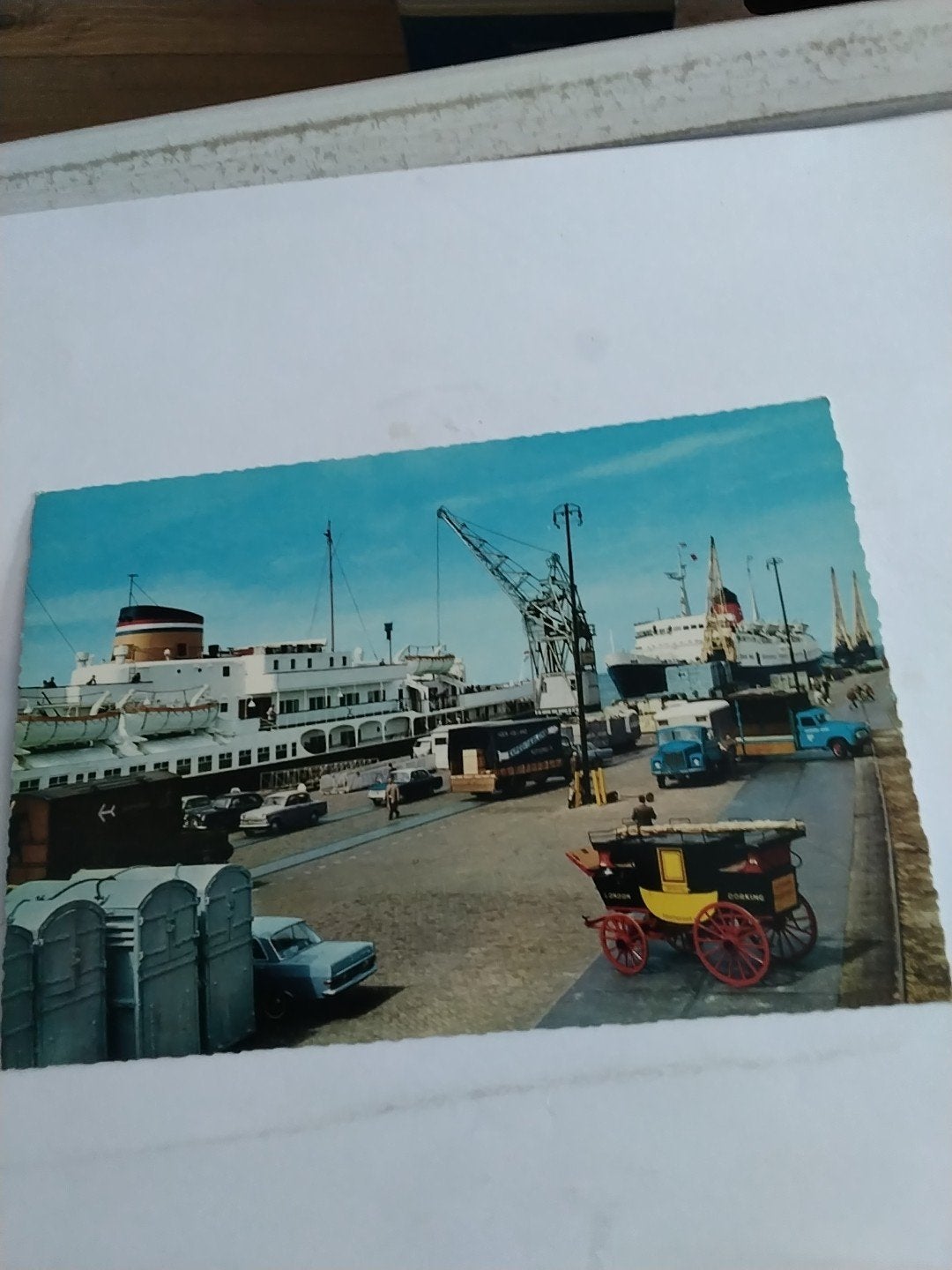 Oude ansichtkaart Hoek van Holland met Harwich lijn, Ophalen of Verzenden